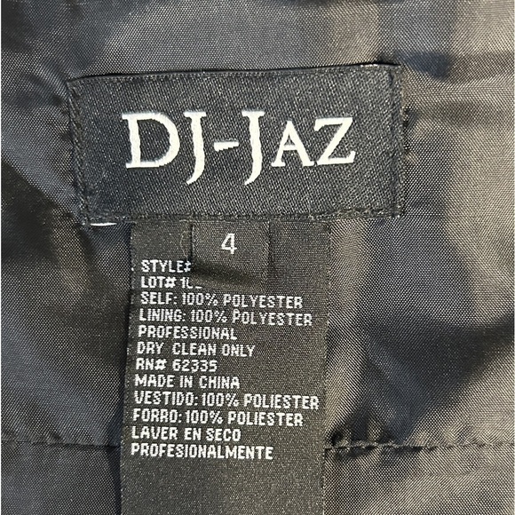 DJ-Jaz Halter Formal Black/White/Lime Rose Mermaid Dress Size-4 NWT - Picture 9 of 10